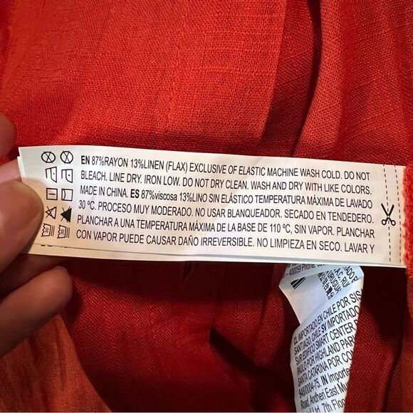 NWT! Forever 21 linen blend woven dress in brick - Picture 7 of 8